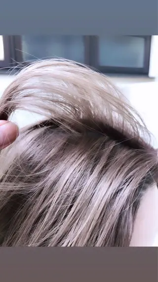 ミディアム カラー パーマ ヘアアレンジ 【白髪ぼかし 専門GBG】自由が丘のヘアスタイル