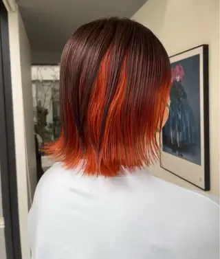 ミディアム カラー 湯川 未咲希のヘアスタイル