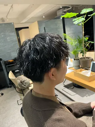 ショート パーマ メンズ U24⭐️ミニモ学割 ／浅野未来🌼.*のヘアスタイル