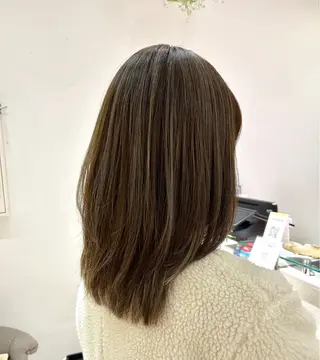 セミロング カラー ヘアアレンジ 吉水 彩乃 /ボブ/艶感カラーのヘアスタイル