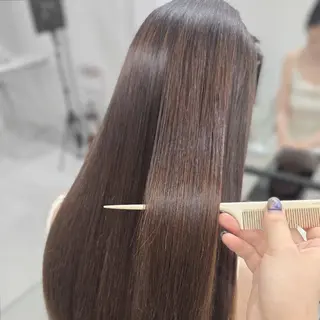 ロング 艶髪縮毛矯正×透明感 カラー◎mikuのヘアスタイル