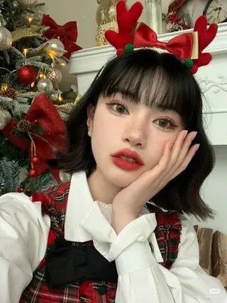 ショート カラー ヘアアレンジ 縮毛矯正🤍 盛れるボブ/ひかりのヘアスタイル