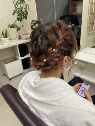 セミロング ヘアアレンジ XANADU上野店 🐼ﾖｺﾊｼのヘアスタイル