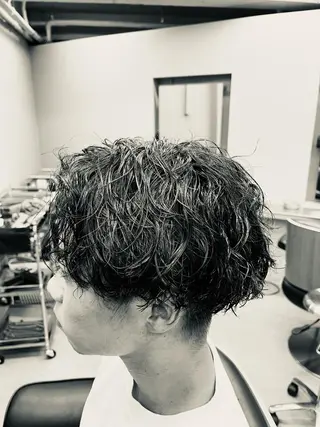 ショート パーマ メンズ 池袋メンズパーマ フェード純平のヘアスタイル