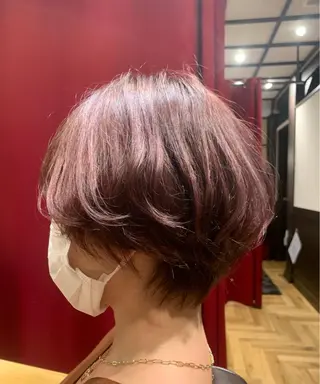 ショート カラー 【くせ毛さんのお悩み 解決🍀】栗橋のヘアスタイル