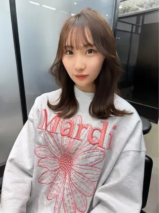 ミディアム カラー 韓国ヘア 店長NEGIのヘアスタイル