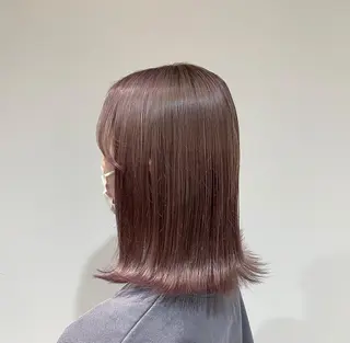 ミディアム カラー たなか もえなのヘアスタイル