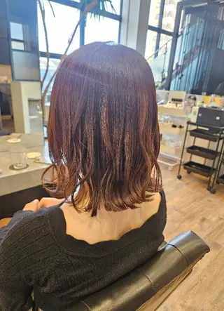 ミディアム カラー 関口 友菜のヘアスタイル
