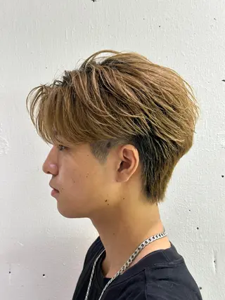 パーマ メンズ マッシュパーマ fifth岡村優作のヘアスタイル