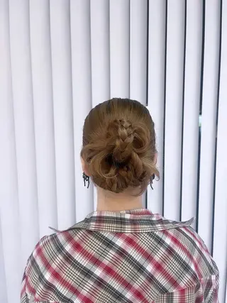 セミロング Rinkaアレンジ/ 顔まわり/縮毛矯正のヘアスタイル