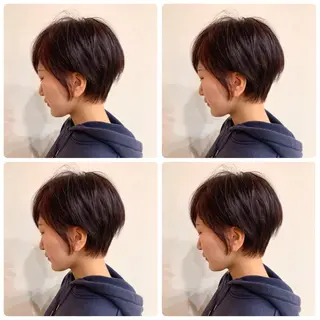 ショート カラー 京都大人女性ショート 徒歩1分/秋山のヘアスタイル