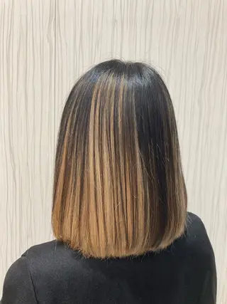 ミディアム カラー 永倉 はるかのヘアスタイル