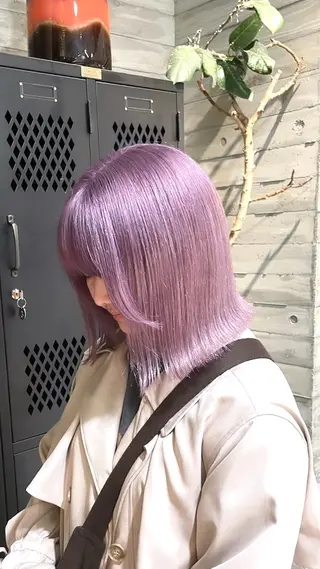 ミディアム カラー 色落ち綺麗透明感カラ /ボブ/ナカツヒカルのヘアスタイル