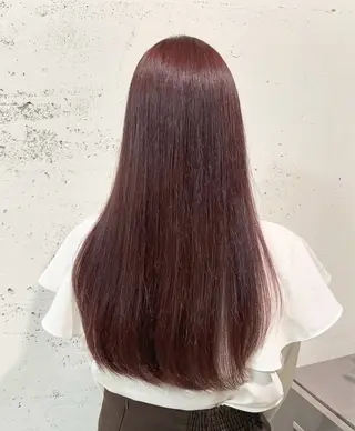 ロング カラー 透明感カラー🎀／ 寒色カラー／マツエクのヘアスタイル