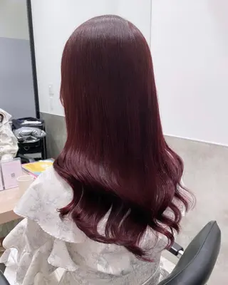 セミロング カラー 💗ガーリーヘア🎀 saki💗のヘアスタイル