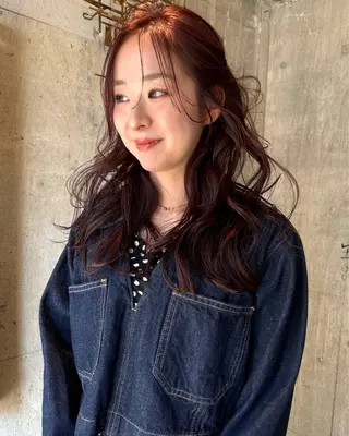 セミロング カラー パーマ 🍈yurina 福岡/パーマ🍈のヘアスタイル