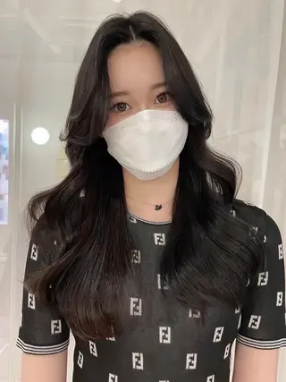 ロング 韓国風🤍 イワサキ　リコ🍒のヘアスタイル
