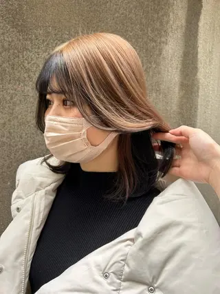 ミディアム NATSUKI😸 ‪✂︎‬南森町美容室のヘアスタイル