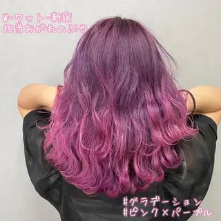セミロング カラー パーマ ヘアアレンジ メンズ キッズ ネイル マツエク・マツパ 新宿駅近♡友達とOK 🦋W -ワット -のヘアスタイル