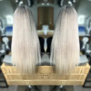 ロング パーマ カラー ヘアアレンジ キッズ ♡SNSで大バズり♡ コリアン羽エクステ◎のヘアスタイル