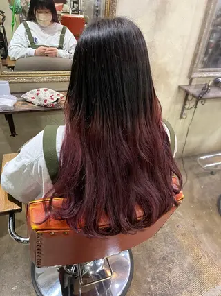 ロング カラー ハイトーンカラー🩵 耳ツボジュエリー👂のその他イメージ