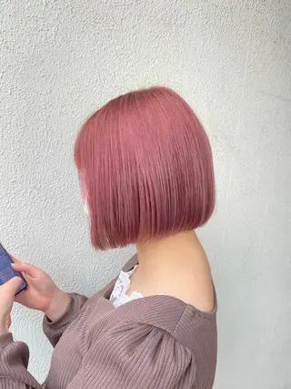 ショート カラー 【縮毛矯正ブリーチ】 MANATO🌈のヘアスタイル