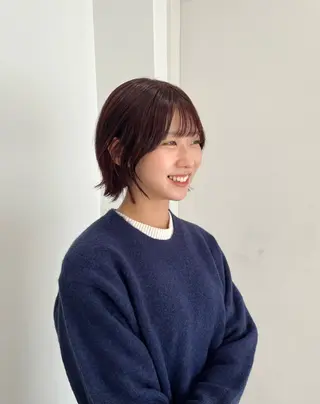 ショート パーマ/縮毛矯正 /かわいい/せき🫧のヘアスタイル