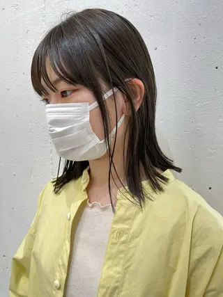 ミディアム ニシオカ タクヤのヘアスタイル