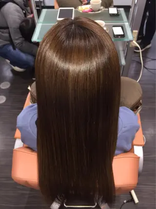セミロング 野澤 朱里のヘアスタイル