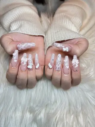 ネイル 倫実/スカルプ /ガーリー/個性派のネイルデザイン