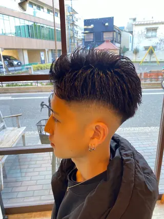 ショート メンズ 曲がる縮毛矯正🌀 篠崎蓮　金沢文庫のヘアスタイル
