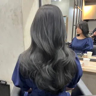 ロング カラー 新宿/韓国ヘア/ 髪質改善ストレートのヘアスタイル