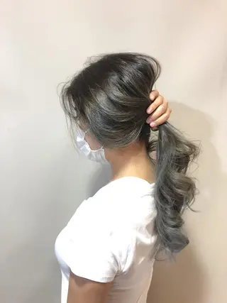 ロング カラー 小顔カット✨ 透明感カラー/村上のヘアスタイル