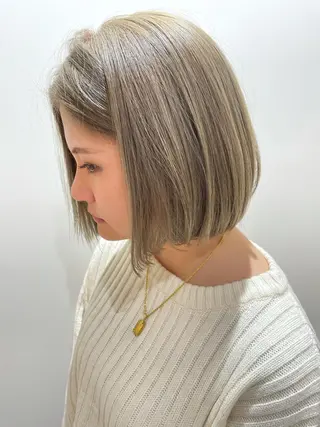 ミディアム カラー 銀座シロー　村山 レツのヘアスタイル
