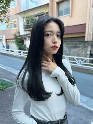 ロング カラー 韓国ヘア 店長NEGIのヘアスタイル