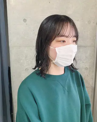 ミディアム パーマ ボブパーマコテ巻き風 パーマNo1深江秀平のヘアスタイル