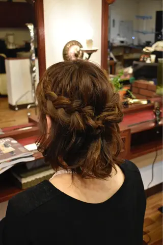 ミディアム ヘアアレンジ 藤田 卓治のヘアスタイル