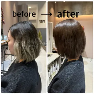 ミディアム カラー ✨艶髪職人艶カラー✨ 中本輝人のヘアスタイル