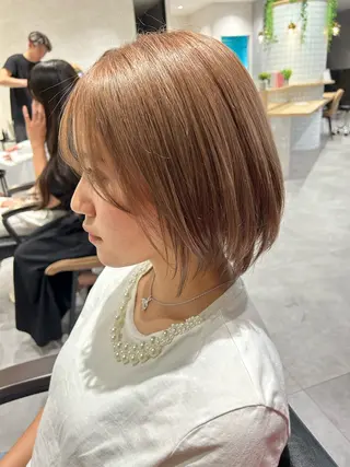 ショート 柴田樹/大人可愛い 艶髪カラー/髪質改善のヘアスタイル