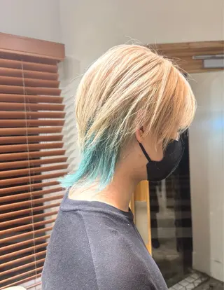 ミディアム カラー メンズ 園田 将士のヘアスタイル