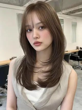 セミロング 🎀透明感カラー/ yuka🎀のヘアスタイル