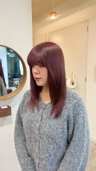 ミディアム カラー ミディアムレイヤー/ 艶カラー🎀　emiのヘアスタイル