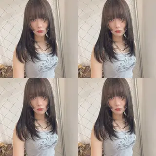 セミロング 💎yuto💎 ハイトーン/韓国ヘアのヘアスタイル
