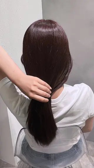 ロング カラー 猪口 純のヘアスタイル