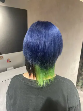 ミディアム カラー 🩵ハイトーン/ レイヤーYUZU🩵のヘアスタイル