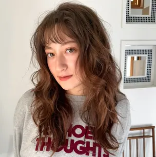 ロング カラー パーマ ヘアアレンジ 髪質改善ストレート✨ パーマヘア✨YUKIのヘアスタイル