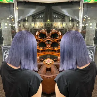 ミディアム カラー ハイライト/レイヤー /ハイトーン/AOIのヘアスタイル