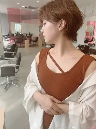 ショート カラー DECORA SORAN【本川越】所属・韓国/顔周り/ボブ/ ショート/大川陽太のヘアスタイル