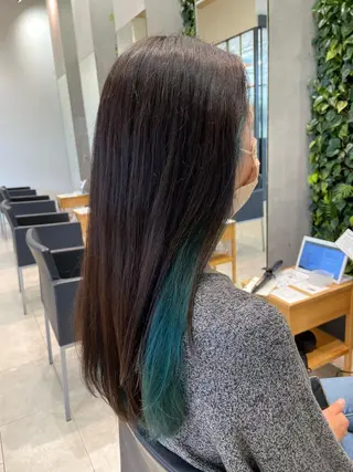 ロング カラー 原 萌香のヘアスタイル