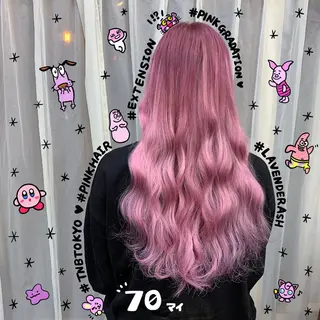 ロング カラー ヘアアレンジ ❤️‍🔥シールエク ＋カラー京❤️‍🔥のヘアスタイル